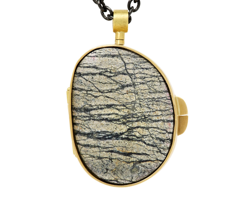 Stone Locket Pendant Necklace