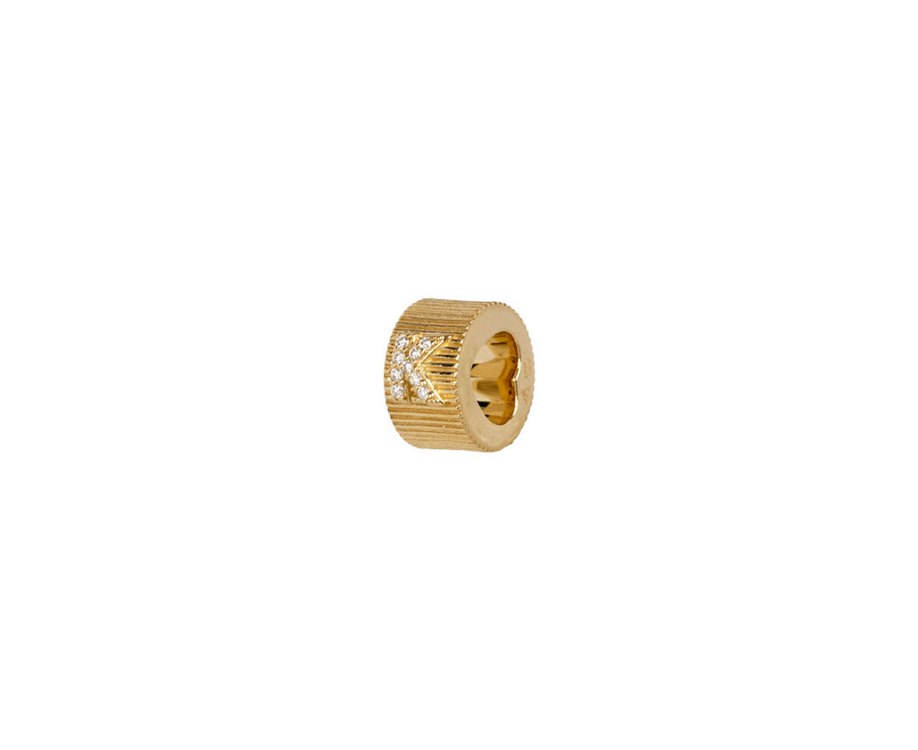 Foundrae Diamond Initial 'K' Heart Beat ONLY Angle