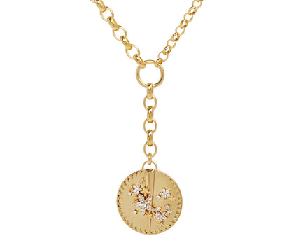 Foundrae Heavy Mixed Belcher Resilience Blossoms Medallion Necklace