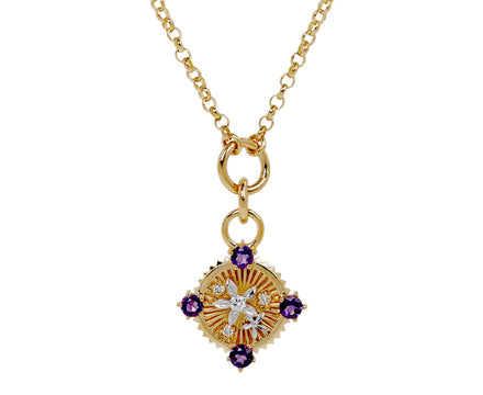 Amethyst Blossoms Fine Belcher Necklace