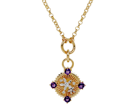 Amethyst Blossoms Fine Belcher Necklace