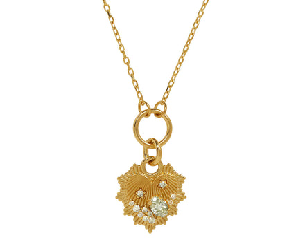 Mini Encrusted Heart Love Token Pendant Necklace