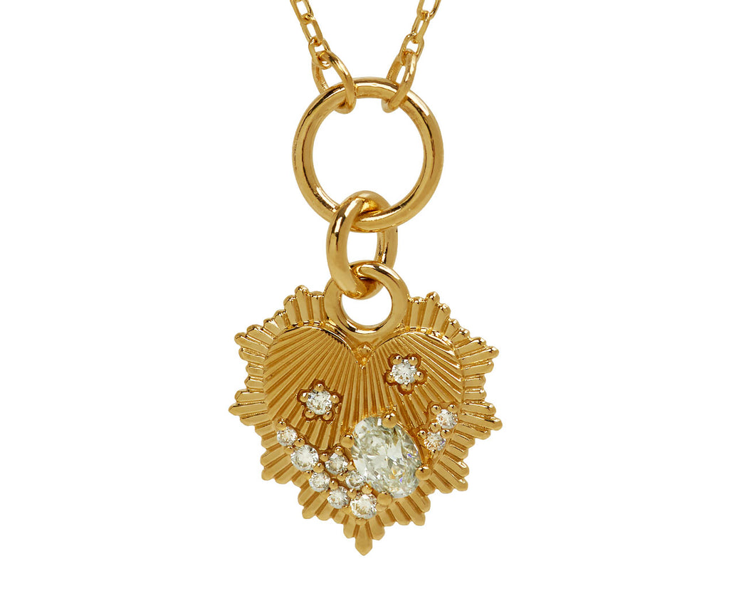 Mini Encrusted Heart Love Token Pendant Necklace