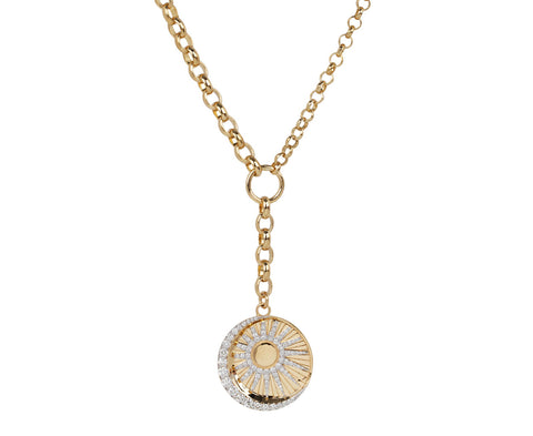 Heavy Mixed Belcher and Balance Medallion Necklace