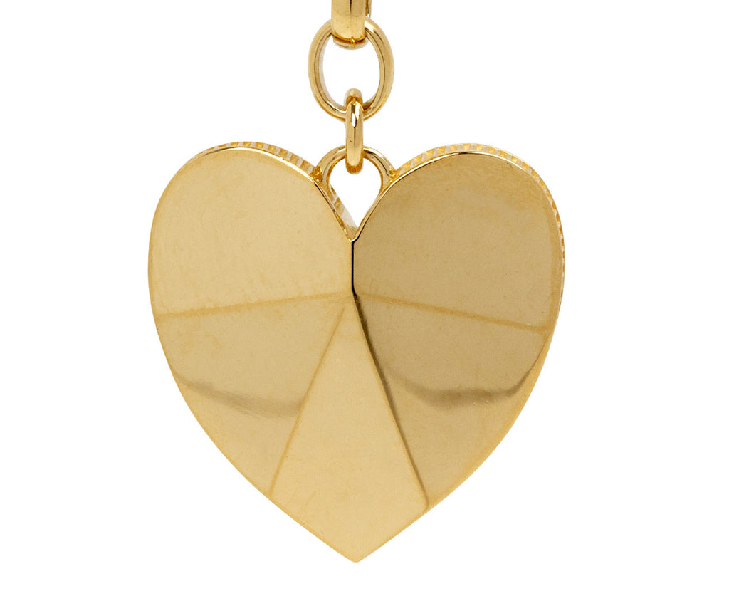 Faceted Heart Heavy Mixed Belcher Chain Necklace