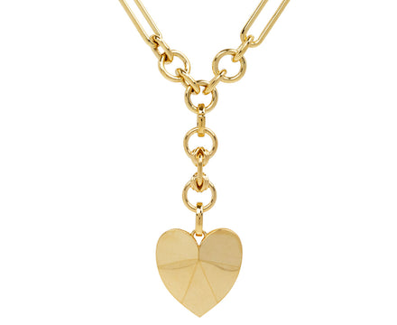 Faceted Heart Midsized Mixed Clip Chain Necklace