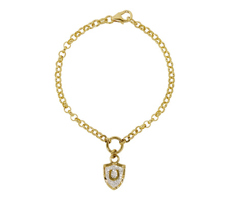 Foundrae Medium Belcher with Protection Crest Bracelet