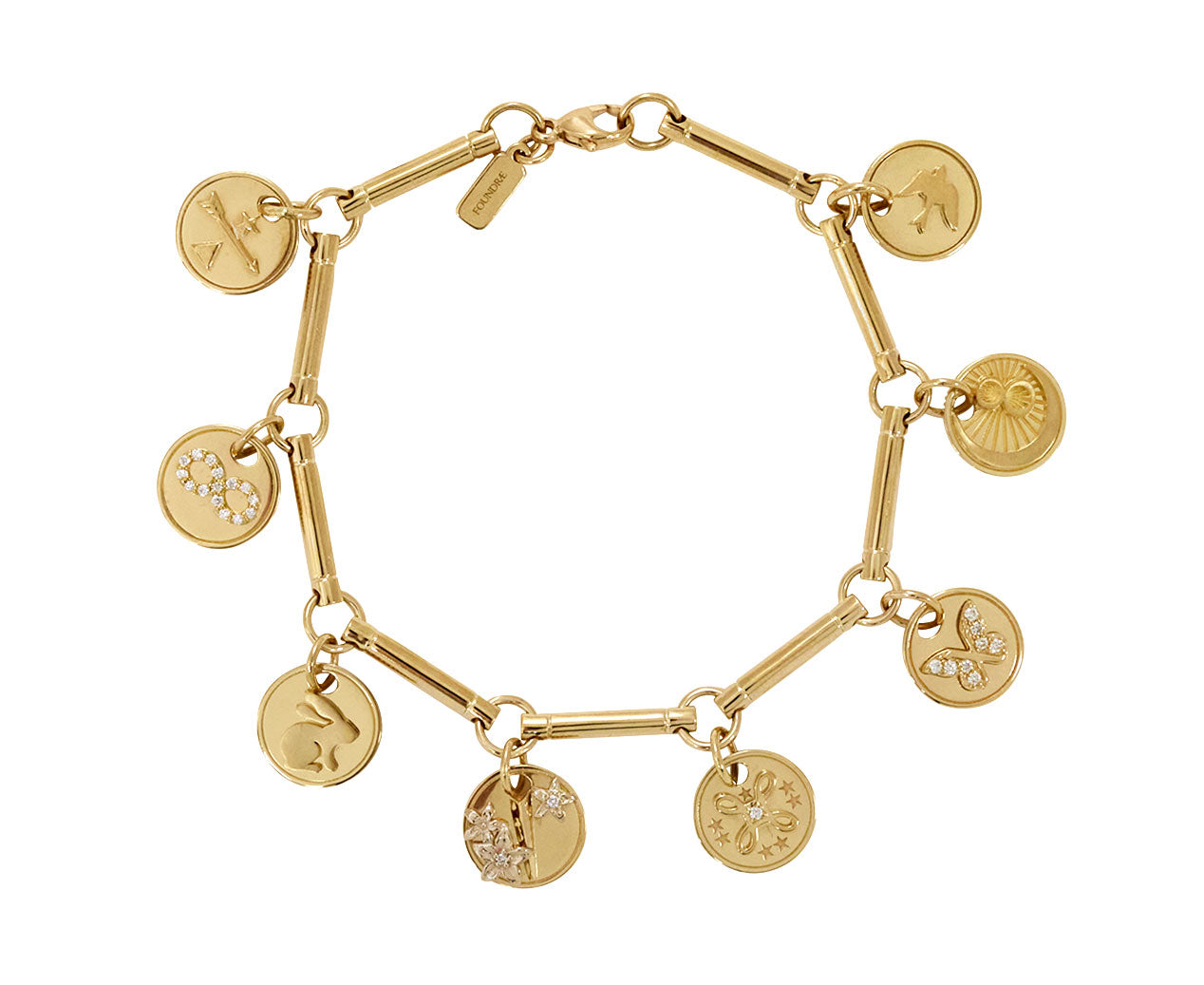 Foundrae Multi-Tenet Story: YG Element Chain Bracelet
