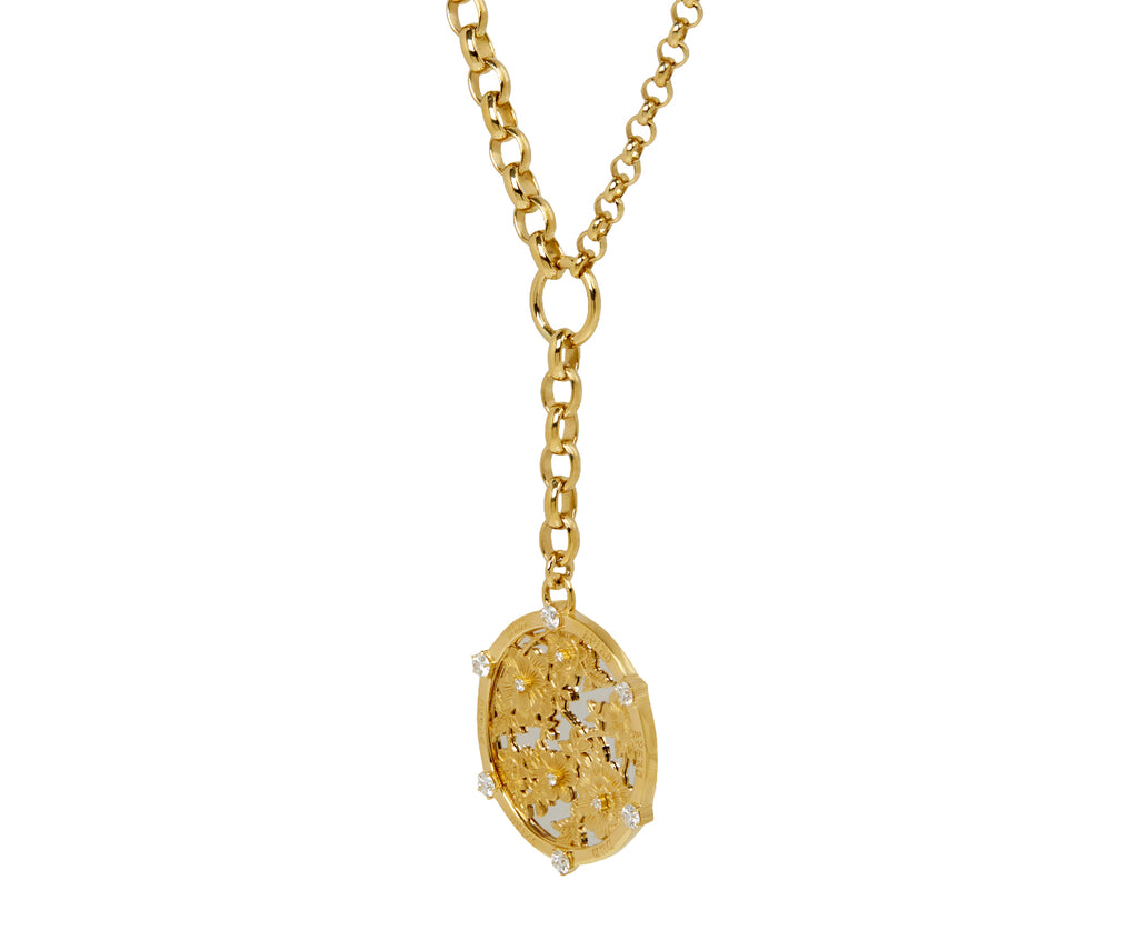 Large Resilience Medallion Heavy Mixed Belcher Chain Necklace