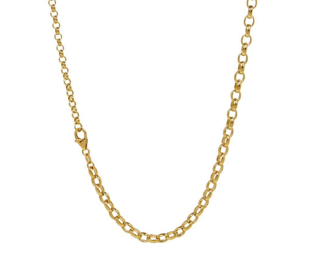 Large Resilience Medallion Heavy Mixed Belcher Chain Necklace