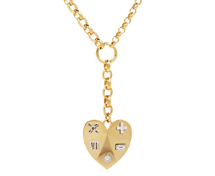 Ever Growing Love Vivacity Faceted Heart Mixed Belcher Chain Necklace