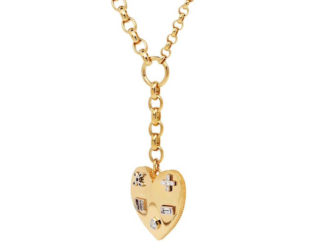 Ever Growing Love Vivacity Faceted Heart Mixed Belcher Chain Necklace