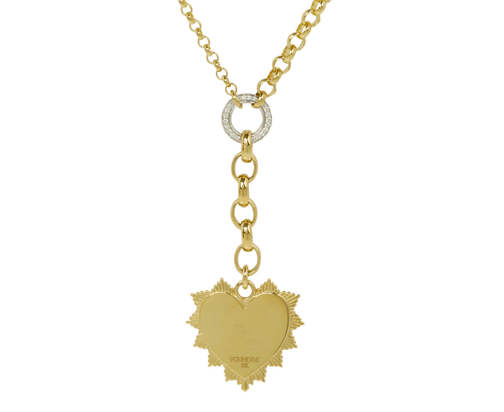 Radiating Heart Medium Mixed Belcher Extension Necklace