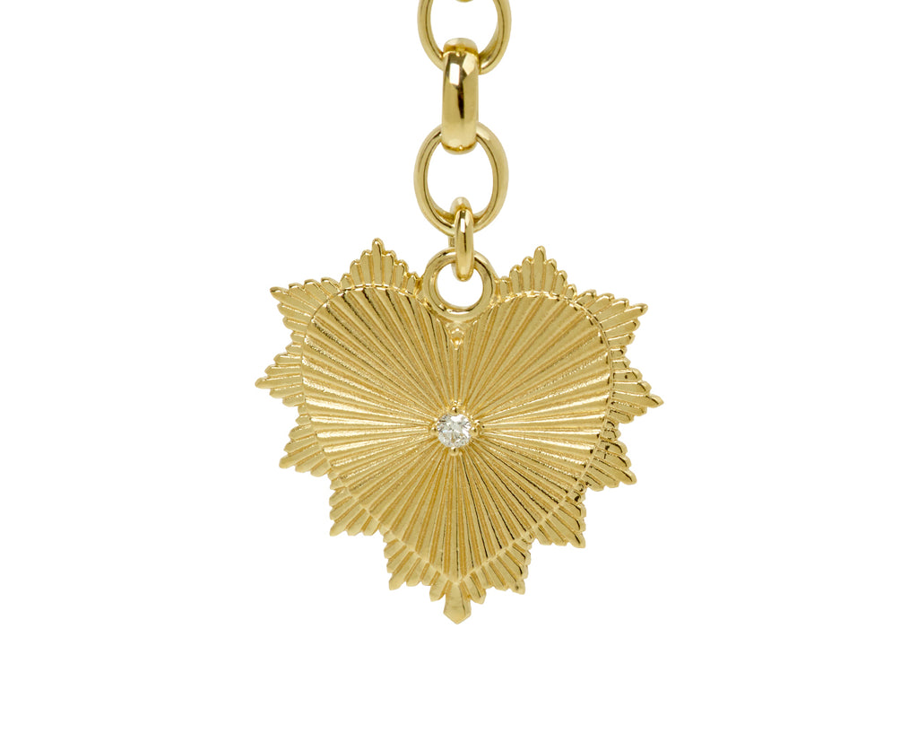 Radiating Heart Medium Mixed Belcher Extension Necklace