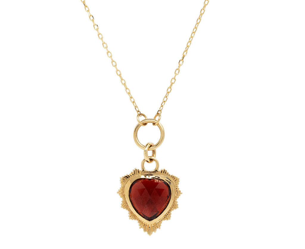 Garnet Gemstone True Love Heart Pendant Necklace