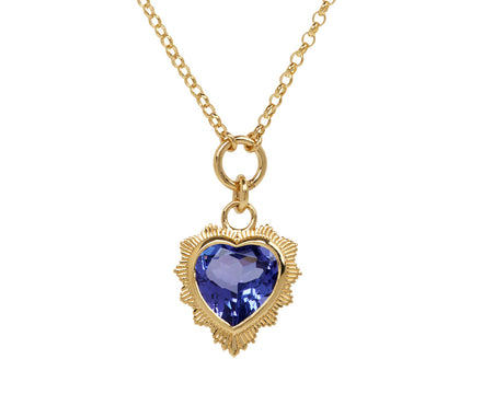 Tanzanite Gemstone True Love Heart Pendant Necklace