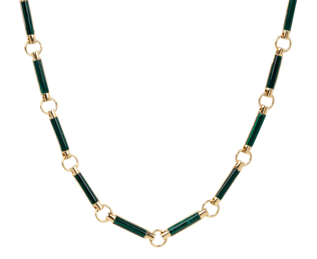 Malachite Stone Chain Necklace