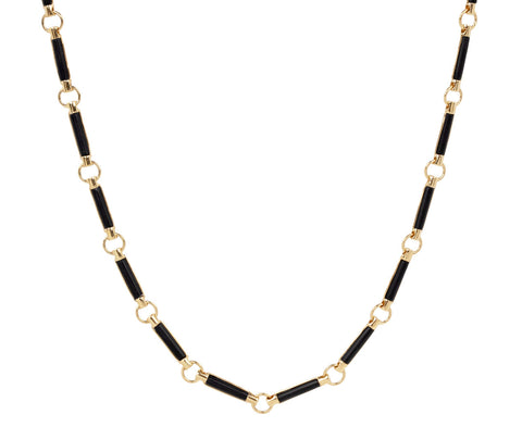 Onyx Stone Chain Necklace