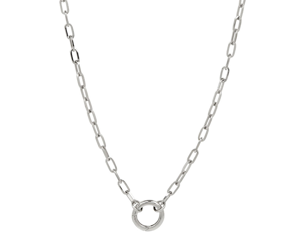 24" White Gold Refined Clip Chain with Chubby Annex Link - TWISTonline 