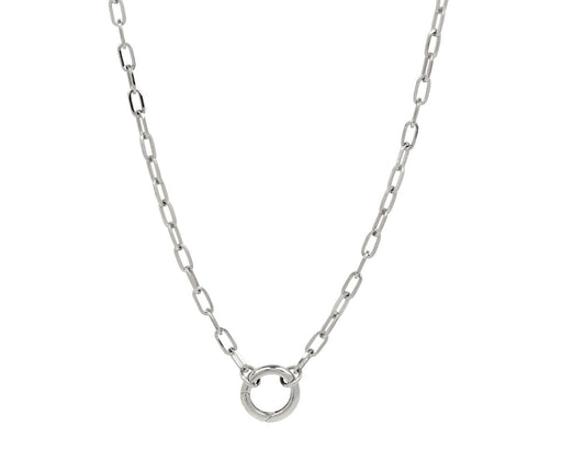 24" White Gold Refined Clip Chain with Chubby Annex Link - TWISTonline 