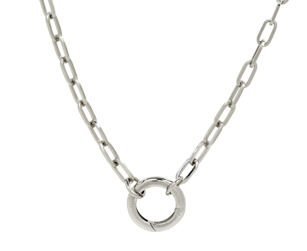 24" White Gold Refined Clip Chain with Chubby Annex Link - TWISTonline 