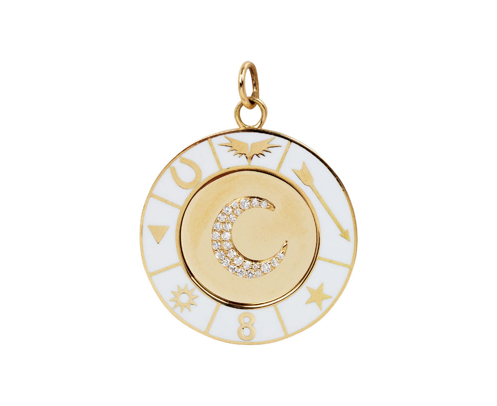 White Crescent Wheel Medallion ONLY