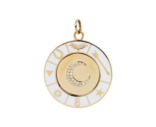 White Crescent Wheel Medallion ONLY