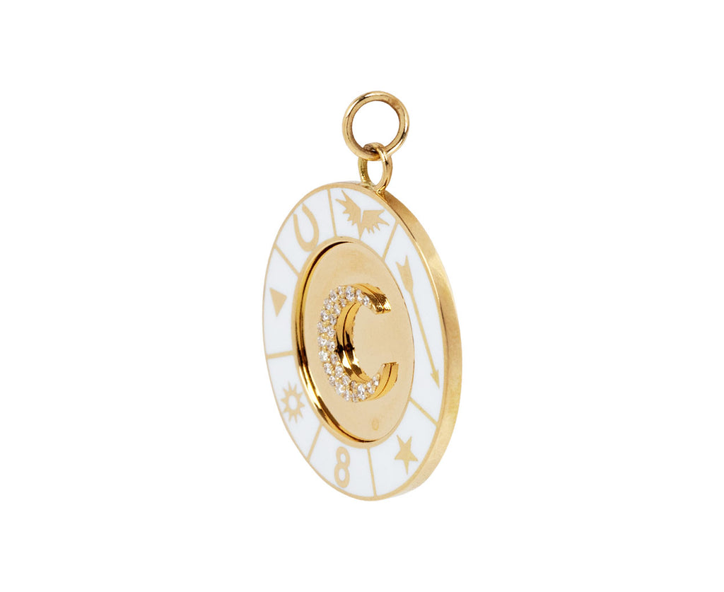 White Crescent Wheel Medallion ONLY