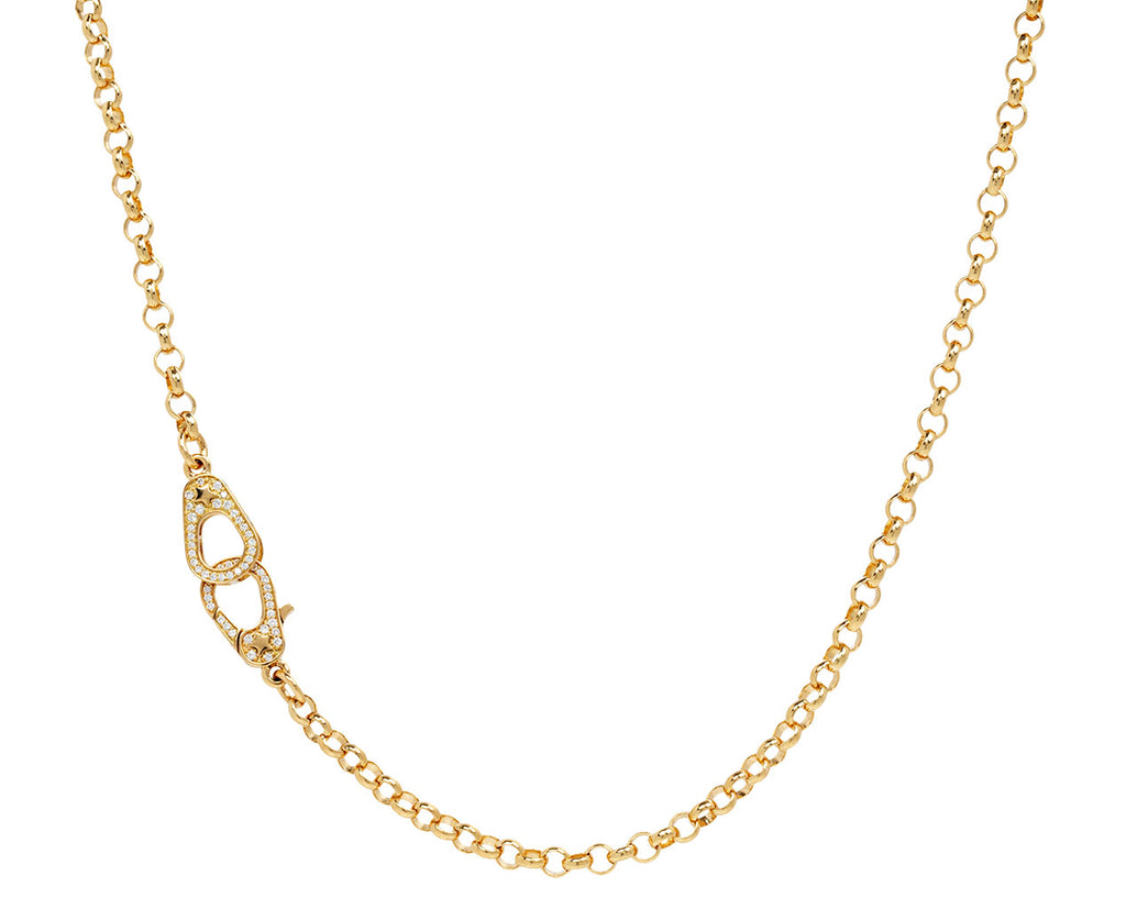 Medium Belcher Small Diamond Sister Hook Chain Necklace