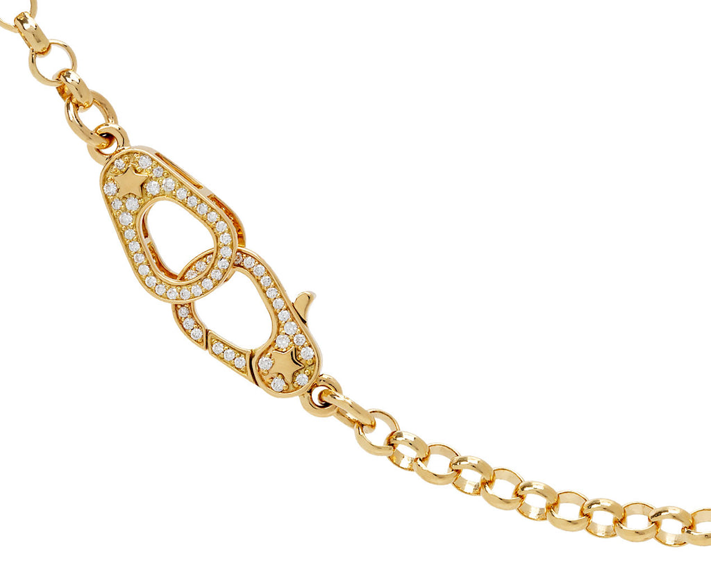 Medium Belcher Small Diamond Sister Hook Chain Necklace