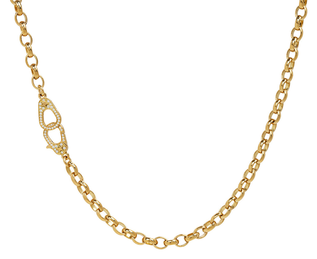 Heavy Belcher and Diamond Sister Hook Necklace