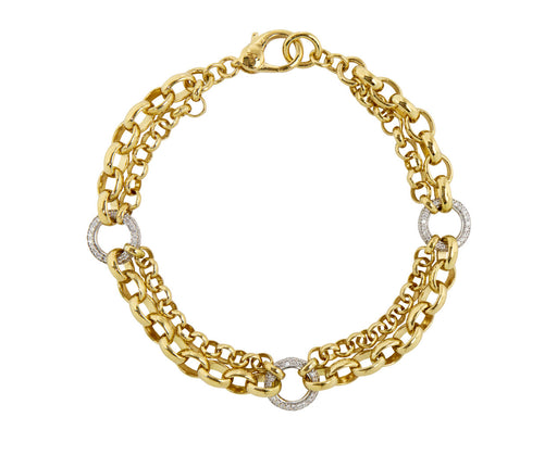 Heavy Mixed Belcher Diamond Bracelet