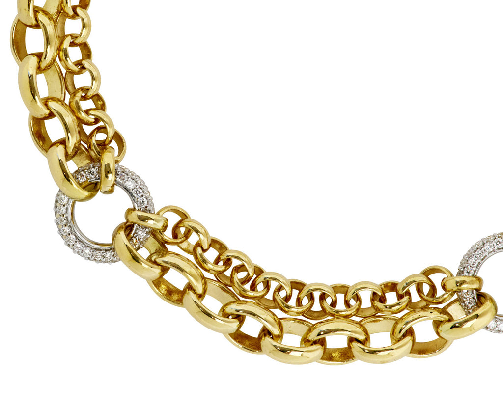 Heavy Mixed Belcher Diamond Bracelet