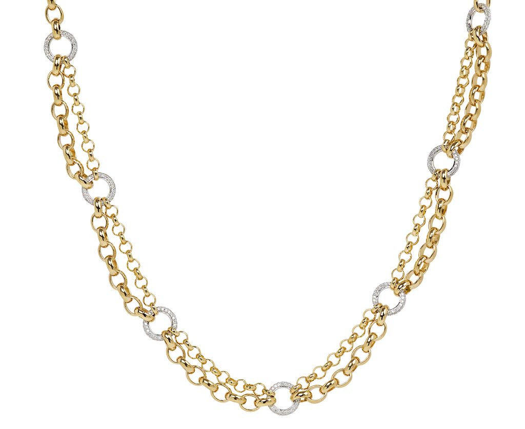 Heavy Mixed Double Belcher Diamond Chain Necklace - TWISTonline 