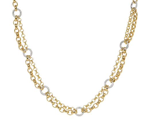 Heavy Mixed Double Belcher Diamond Chain Necklace - TWISTonline 