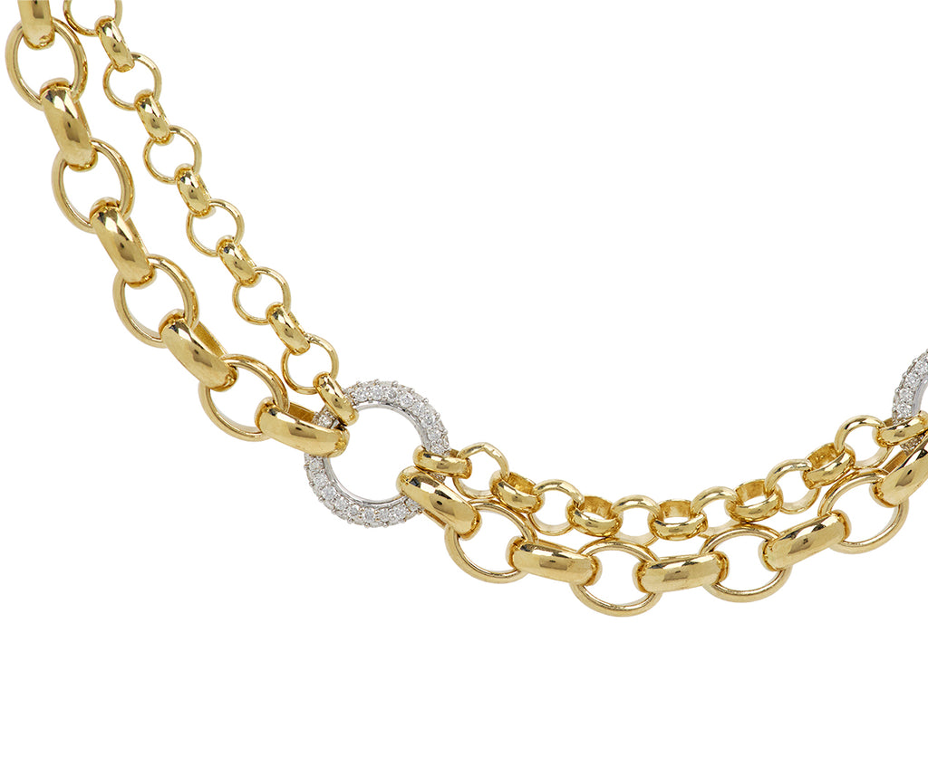 Heavy Mixed Double Belcher Diamond Chain Necklace - TWISTonline 