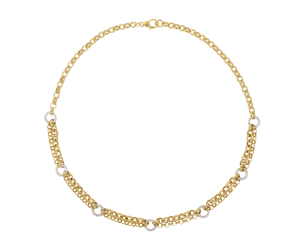 Heavy Mixed Double Belcher Diamond Chain Necklace - TWISTonline 