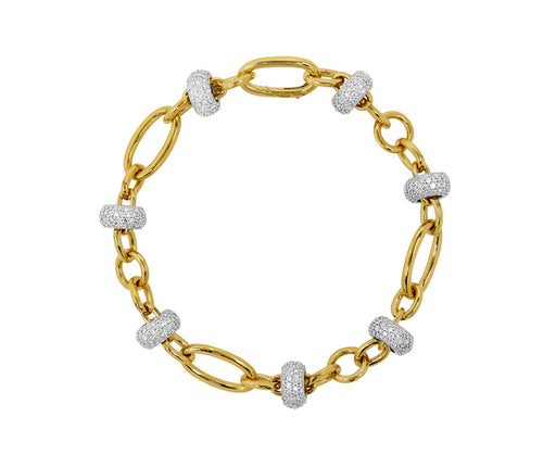 Gold and Diamond Orbit Bracelet