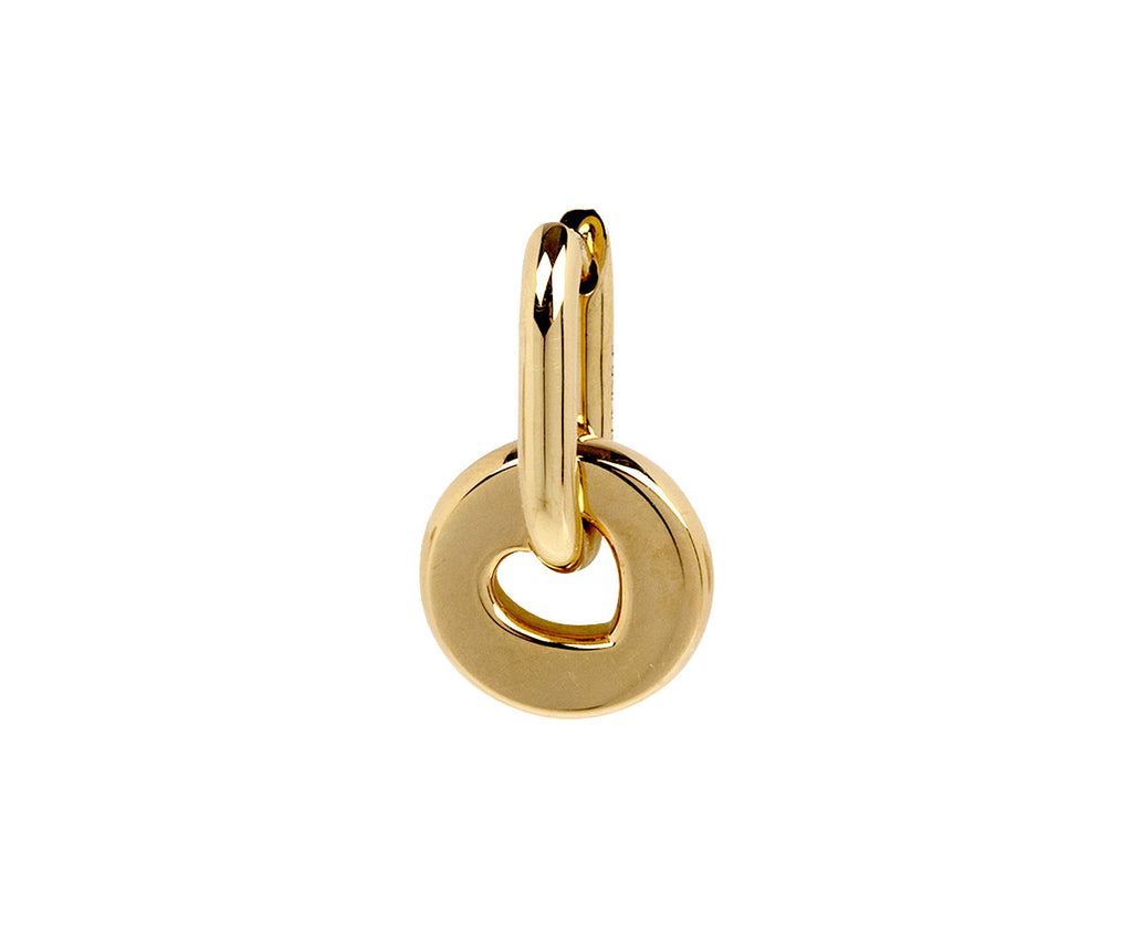 Foundrae Petite Chubby Fob Link Thin Heart Beat SINGLE Earring