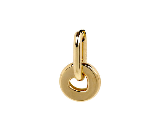 Foundrae Petite Chubby Fob Link Thin Heart Beat SINGLE Earring