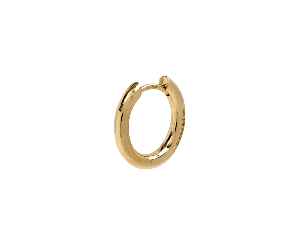 Foundrae Small Chubby Hoop Karma Heart Beat SINGLE Earring No Drop