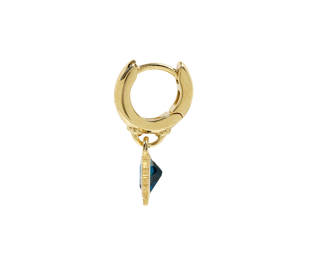London Blue Topaz Heart Drop SINGLE Earring