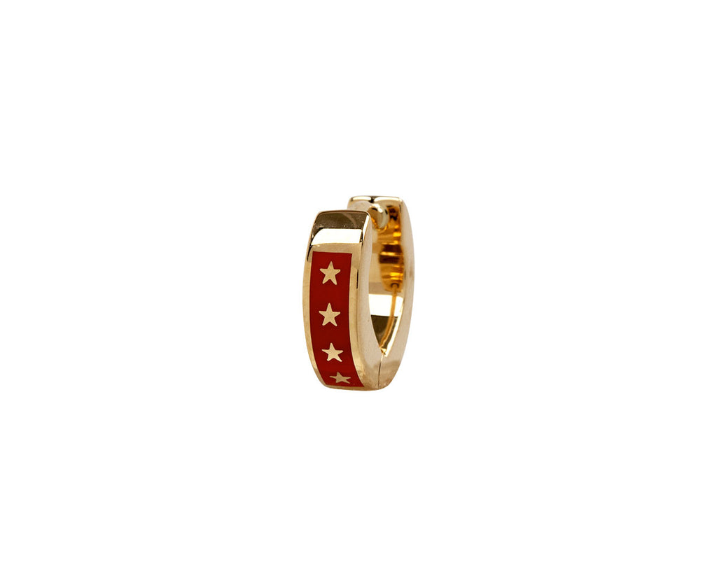 Strength Tenet Heart Beat Huggie SINGLE Earring