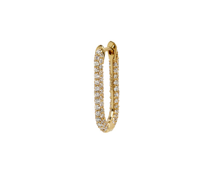 Small Pave Chubby Fob Earring