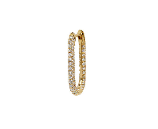 Small Pave Chubby Fob Earring