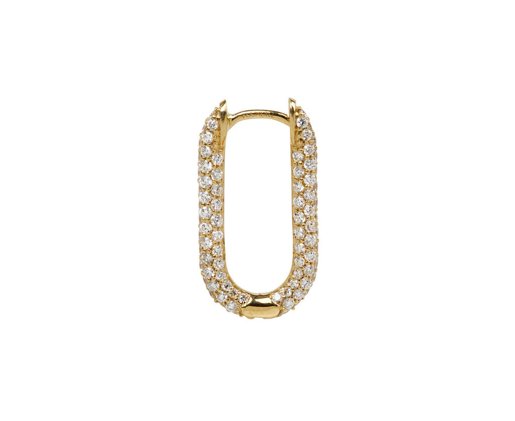 Small Pave Chubby Fob Earring