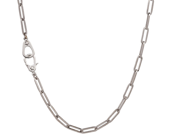 アクセサリー Llife K10 TRACE CHAIN NECKLACE Foundrae White Gold Classic Fob Link Sister Hook Chain Necklace