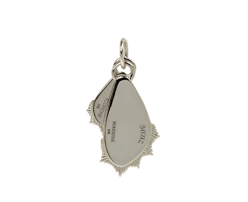 White Gold Diamond Encrusted Miniature Butterfly Wings Charm ONLY