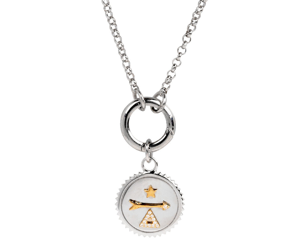 Foundrae White Gold Baby Dream Medallion Pendant ONLY On Chain