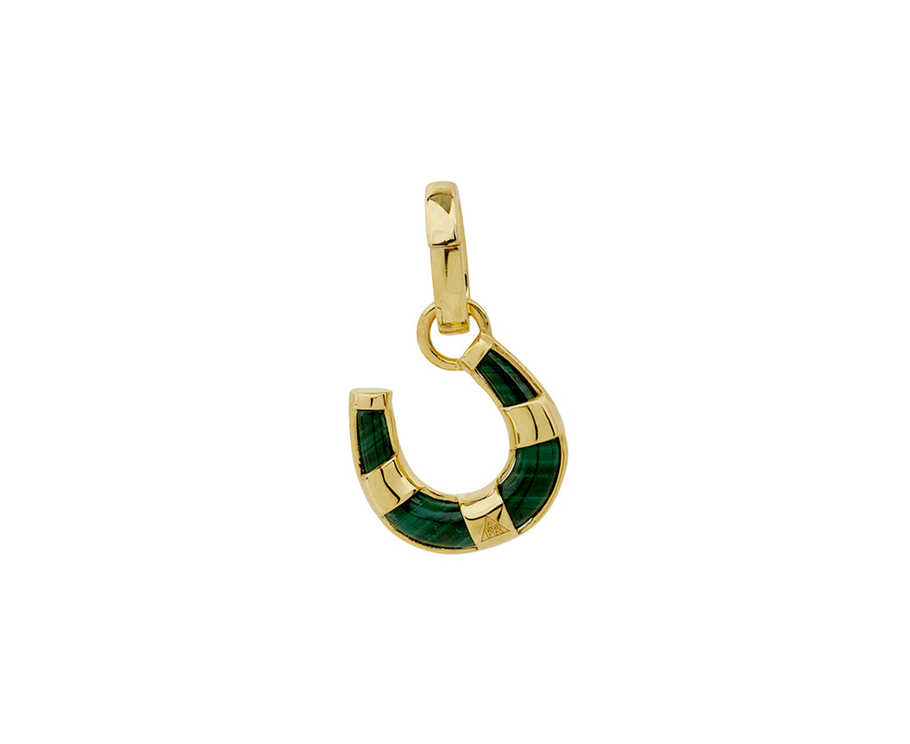 Miniature Malachite Horseshoe Pendant and Push Gate ONLY